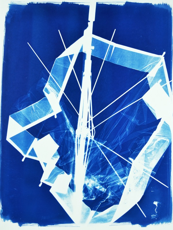 umbrella all washed up cyanotype