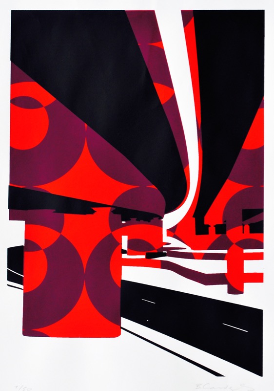 Flyover (screenprint 53 x 38 cms)